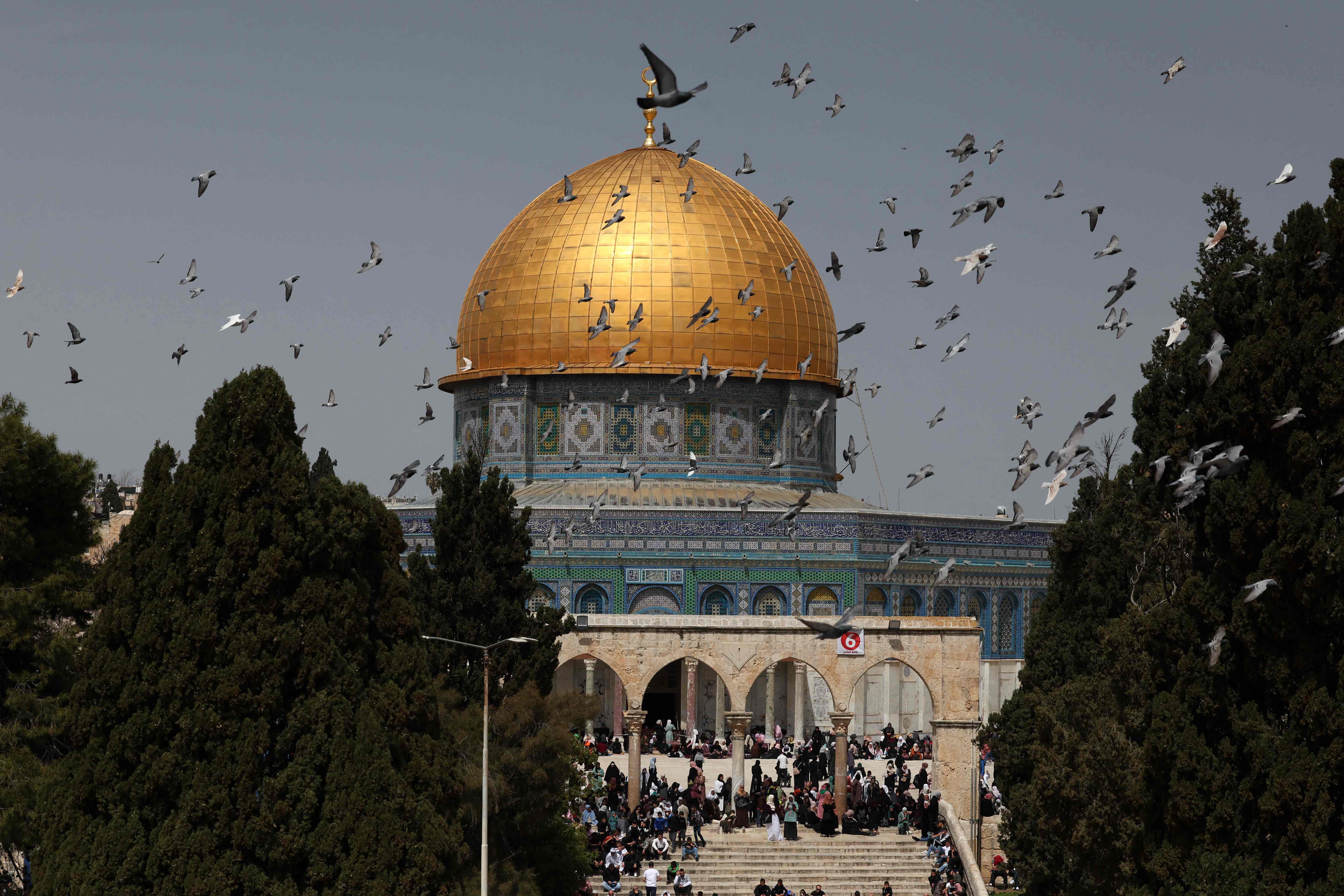 Dome of The Rock atau Kubah Shakhrah di dalam Kompleks Masjidil Aqsa, Yerusalem, Palestina.