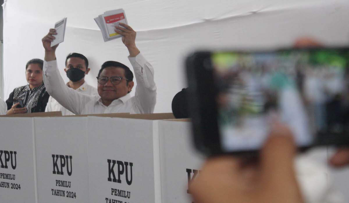 Duet Anies Baswedan-Muhaimin di Markas Timnas Amin Pantau Hasil Pilpres 2024