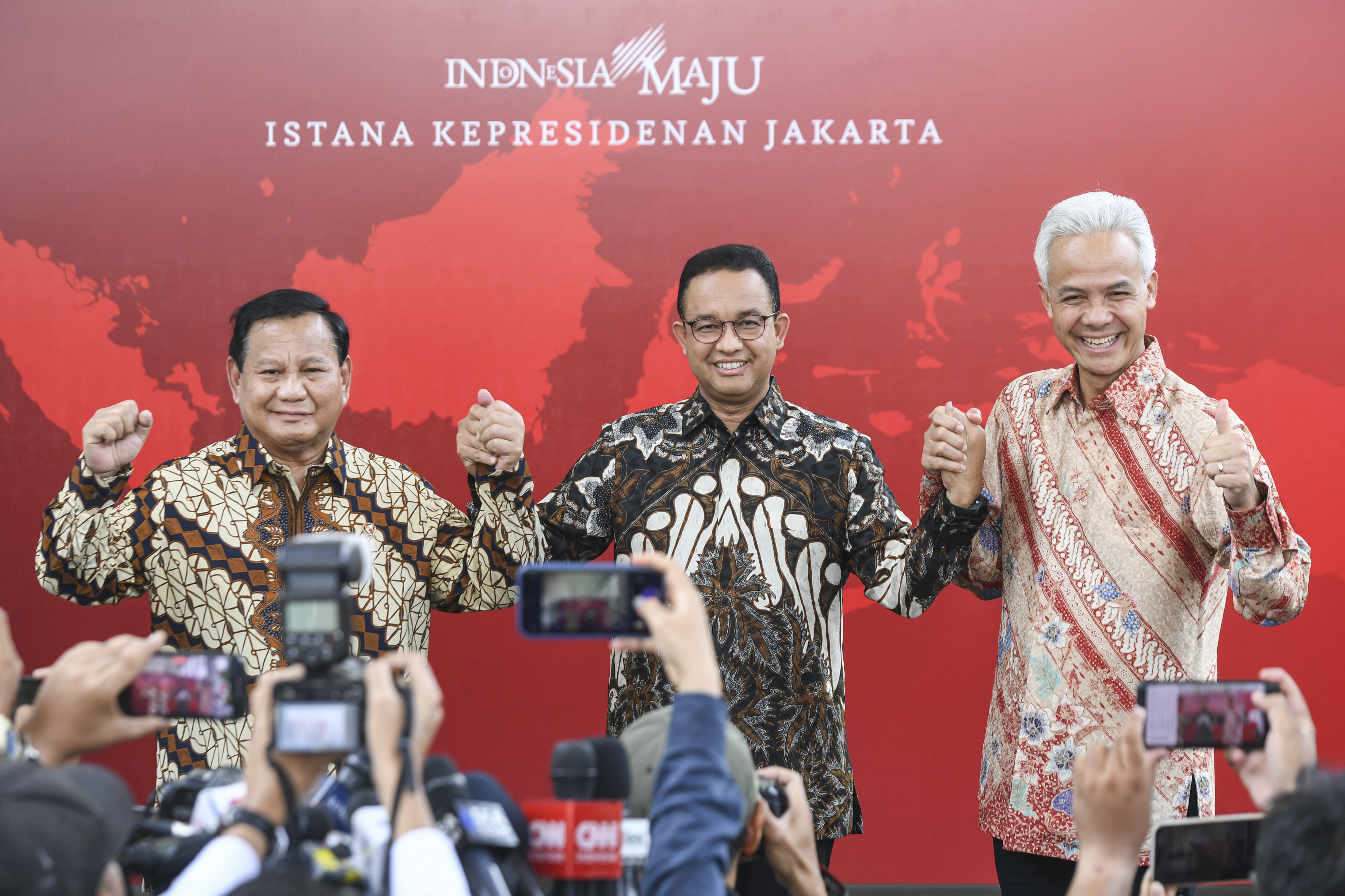 Tiga kandidat capres pada Pilpres 2024