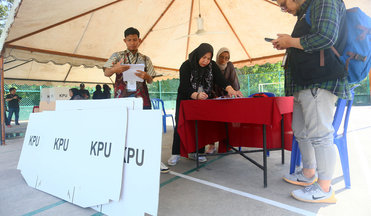 Pemungutan suara Pemilu 2024 di Kuala Lumpur, Malaysia.