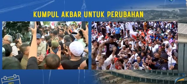 Capres nomor urut 1 Anies Baswedan memutuskan untuk berjalan kaki menuju lokasi Kampanye Akbar di JIS.