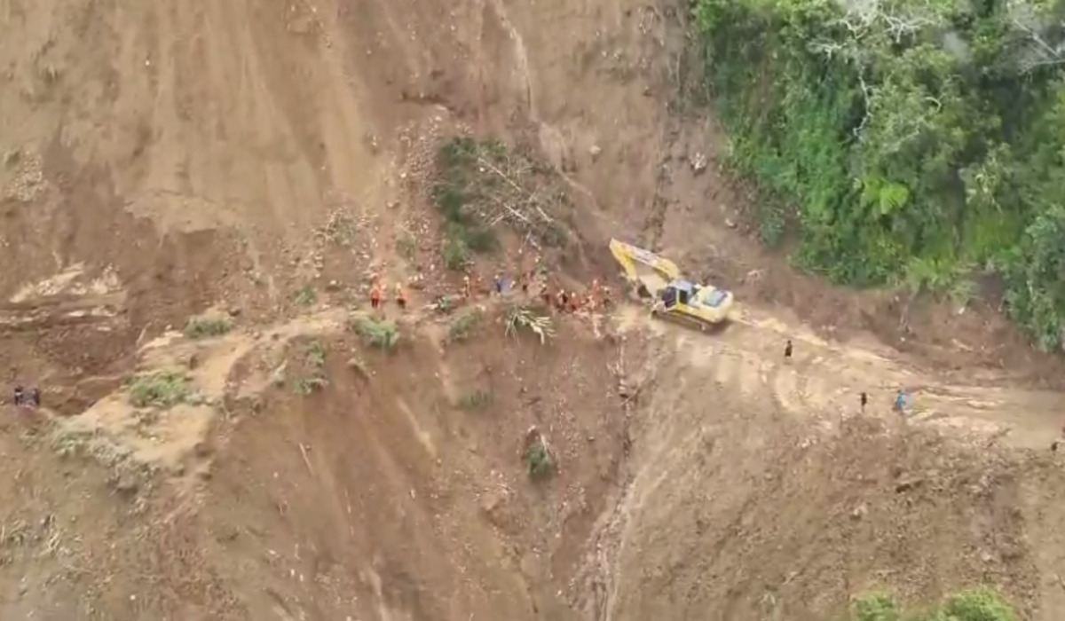 Kondisi terkini di lokasi longsor, Luwu, Sulsel.