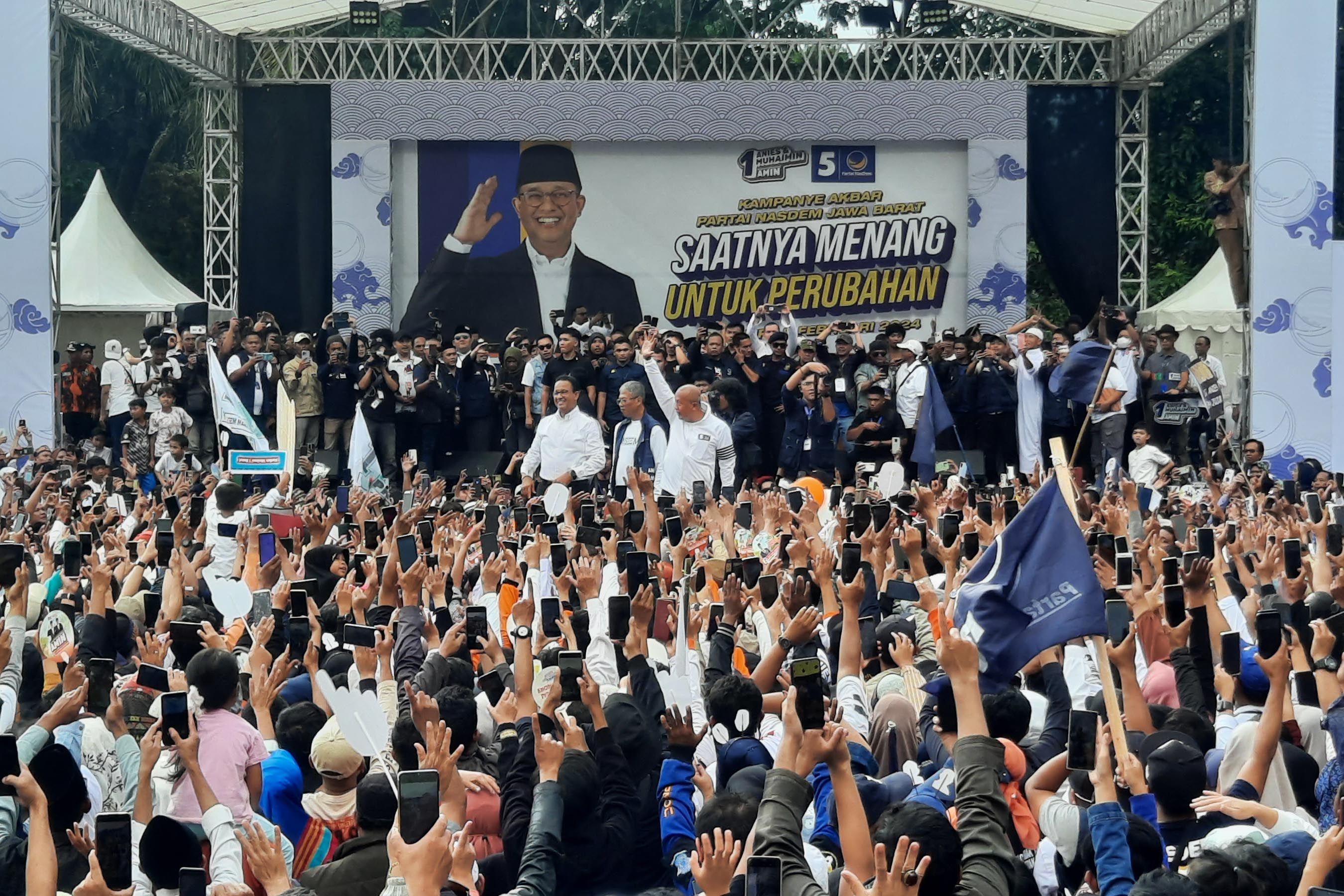 Kampanye Anies Baswedan di Cianjur, Jawa Barat, Kamis (8/2).