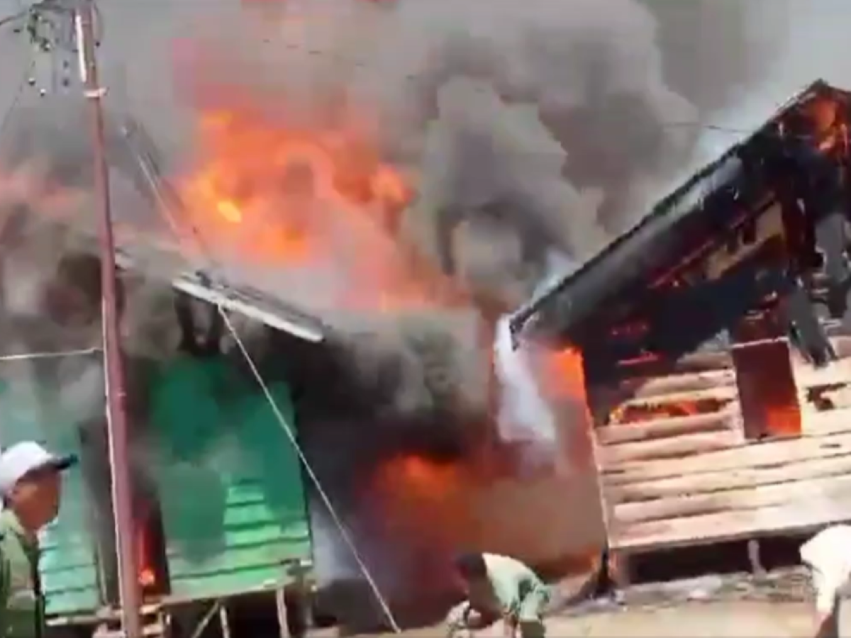 Kebakaran di Morowali Utara, Rabu (14/2).