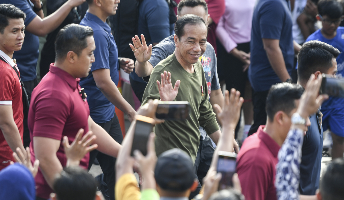 Presiden Joko Widodo (Jokowi) di Bandung, 4 Februari 2024.