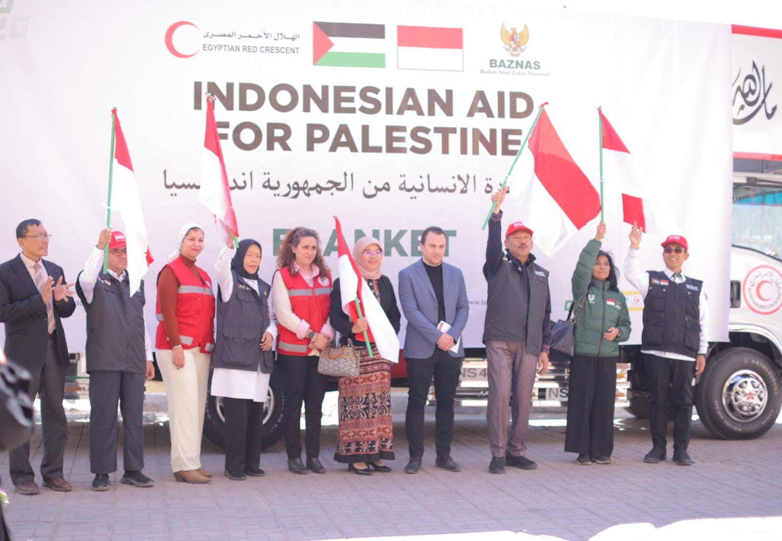 Baznas-ERC Mesir Kirim Bantuan Selimut untuk Warga Palestina