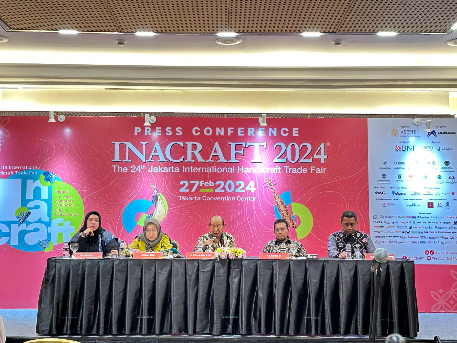 Konferensi pers INACRAFT 2024 yang digelar di Jakarta, pada Selasa (27/2/2024),