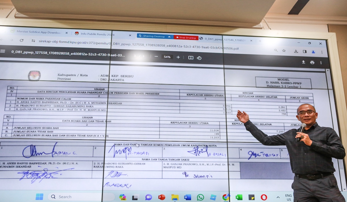KPU Dihujani Pertanyaan Soal Sirekap dari Saksi Peserta Pemilu