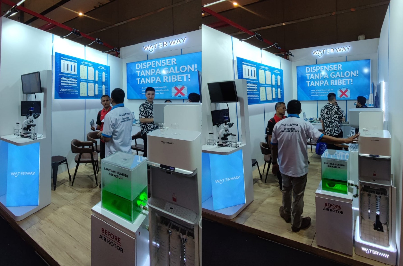 Waterway, menjadi penyedia air minum dengan sistem reverse osmosis (RO) pertama kali yang tersertifikasi halal Indonesia.