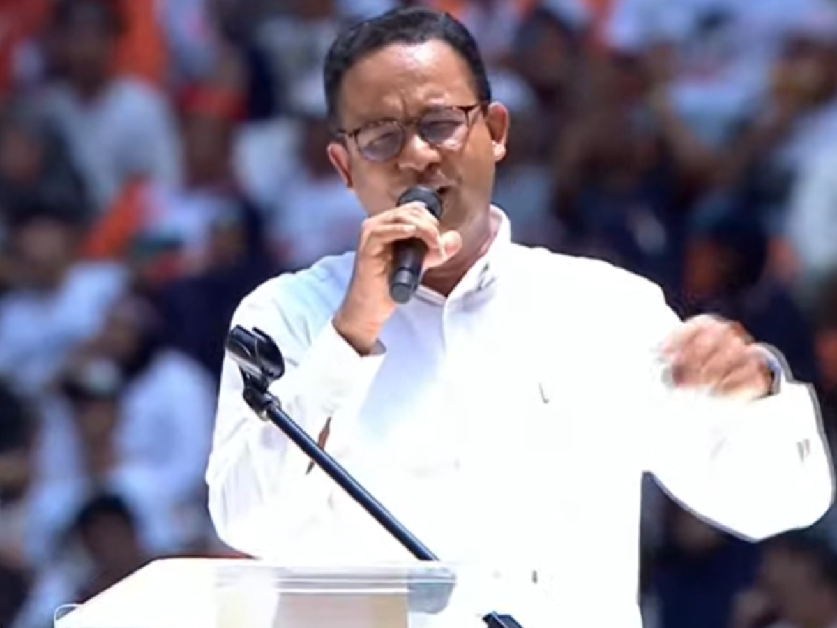 Anies Baswedan di JIS, Sabtu (10/2).