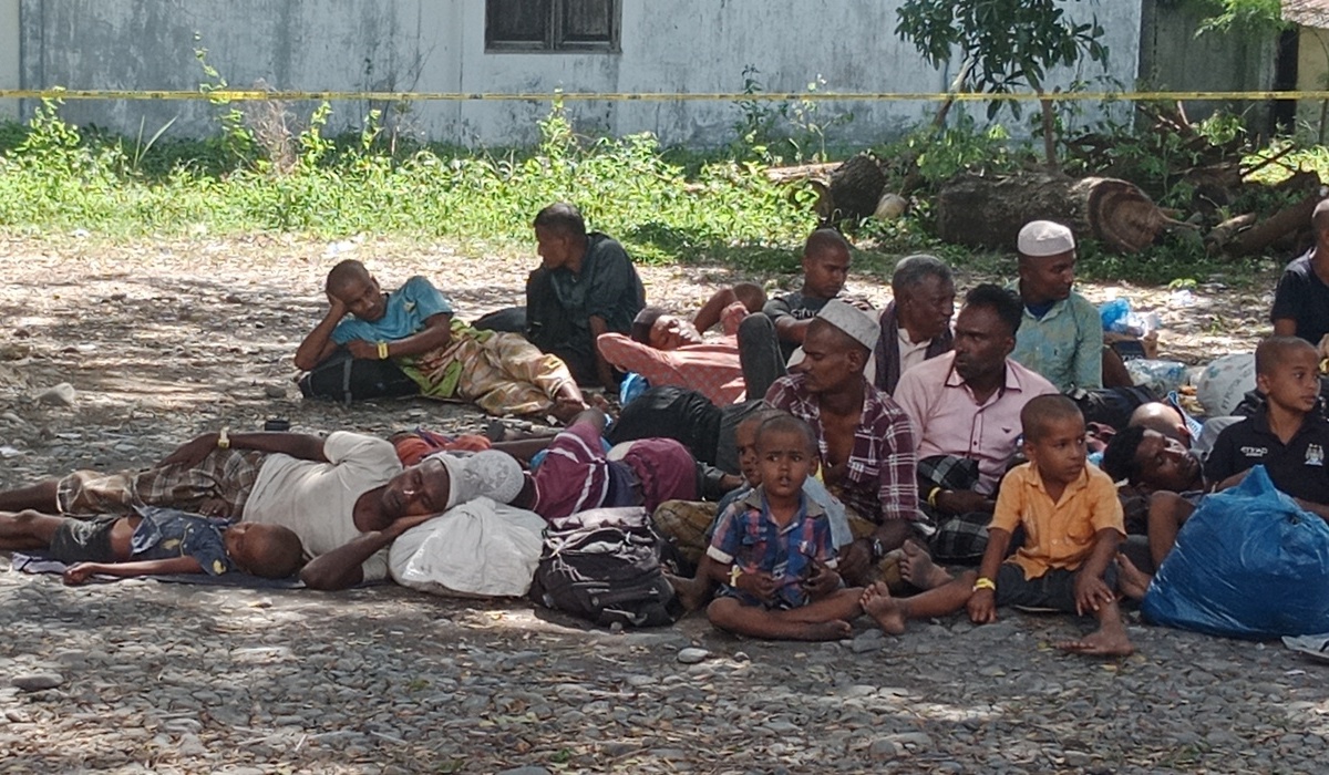 Ilustrasi Pengungsi Rohingya yang terdampar di Aceh.