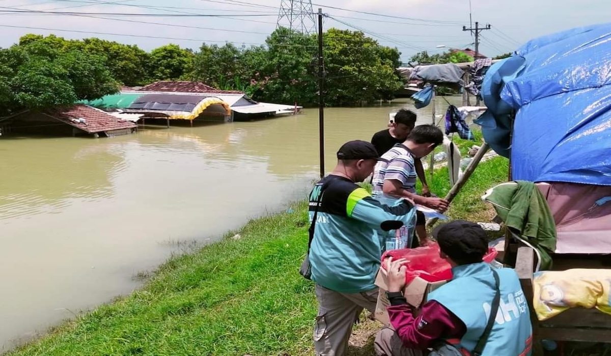 Lokasi pengungsi banjir Demak