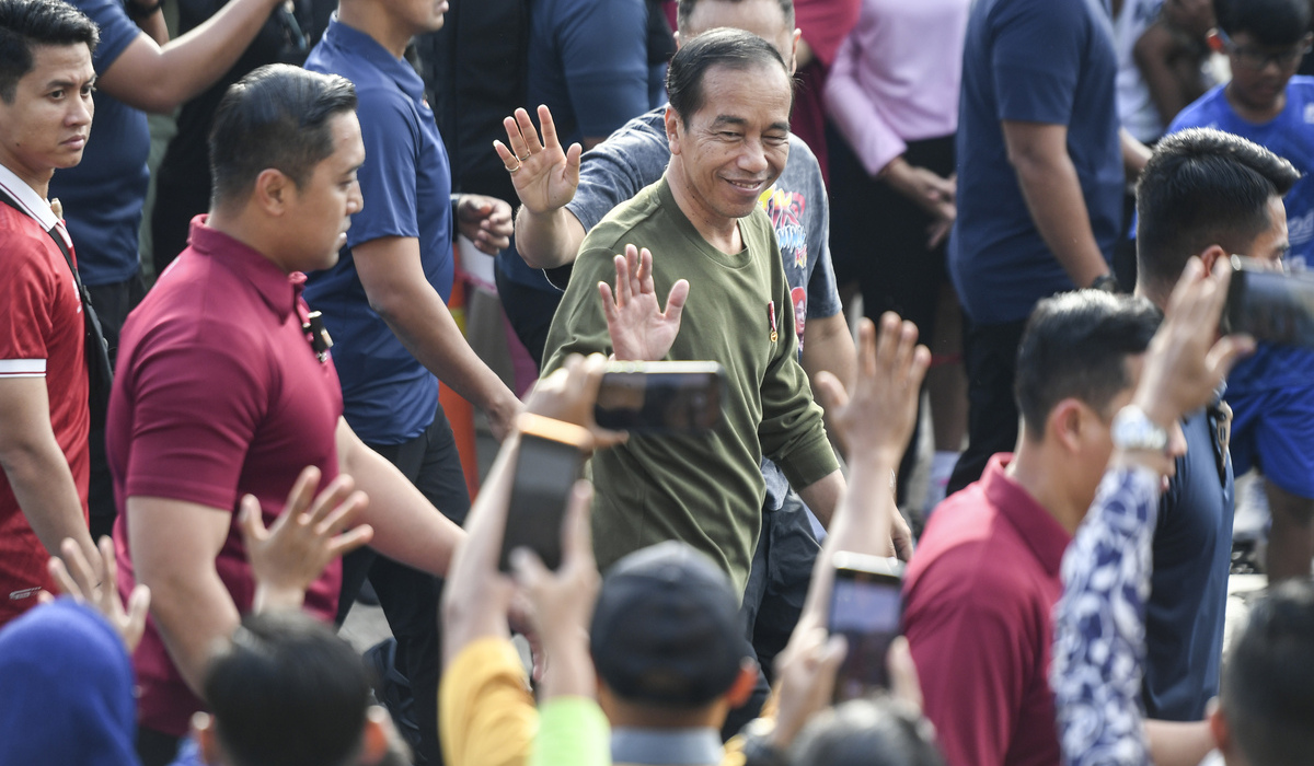 Presiden Joko Widodo (Jokowi) di Bandung, 4 Februari 2024.