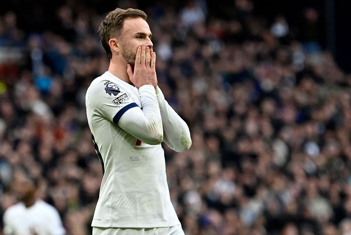 Pemain Tottenham Hotspurs James Maddison