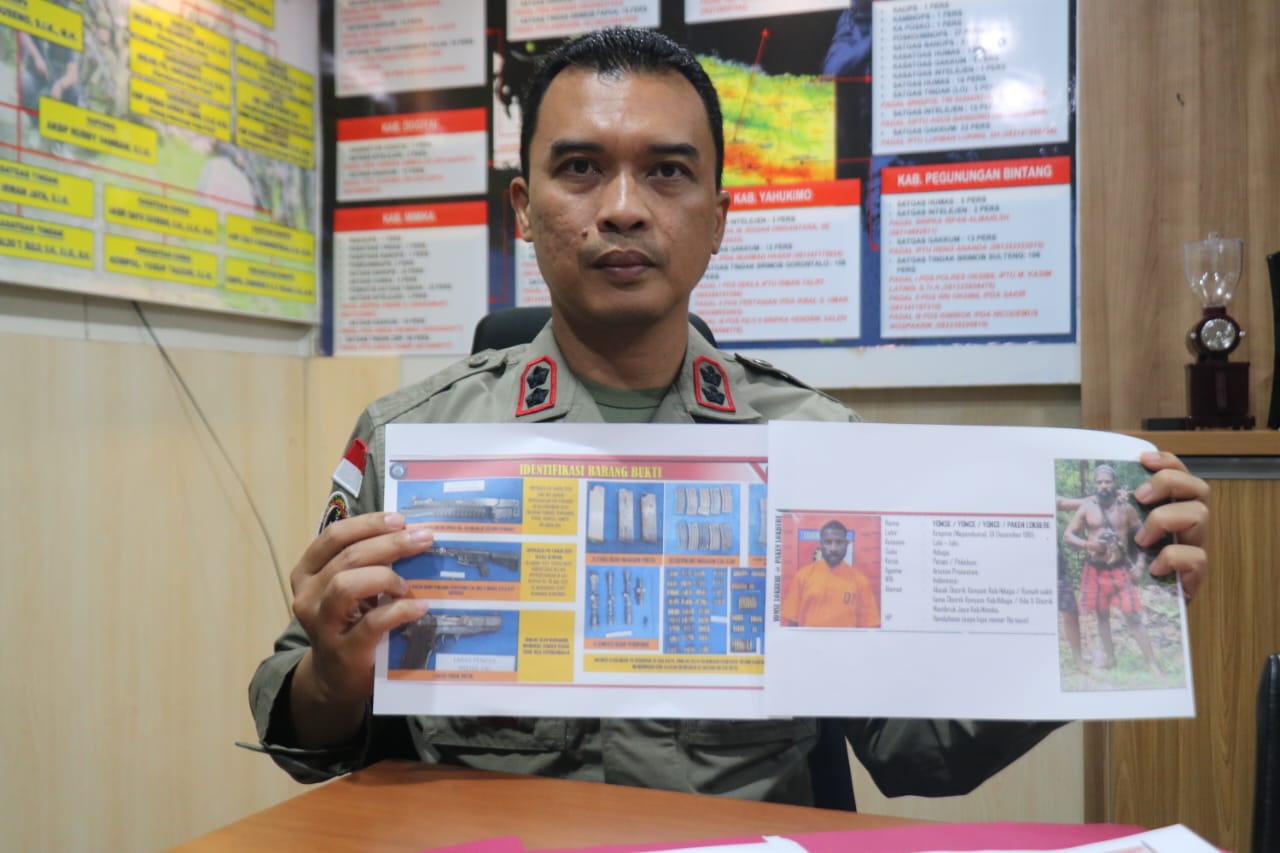 Epson Nirigi, anggota KKB penyuplai amunisi dan senjata api kepada kelompok KKB Kodap III Ndugama pimpinan Egianus Kogoya.