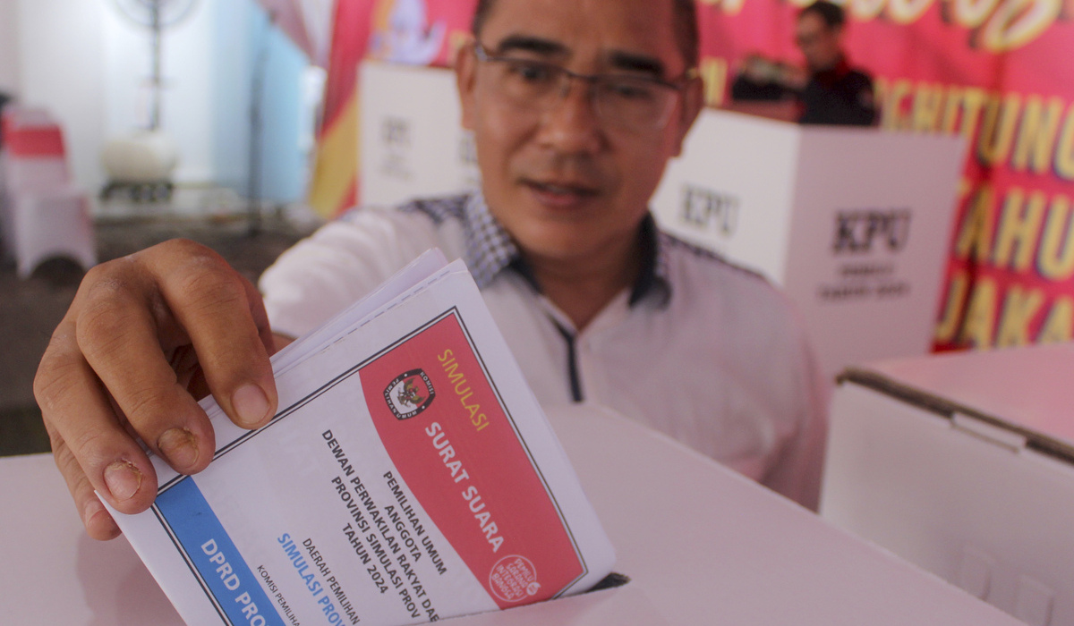 Ilustrasi pemungutan suara di TPS.