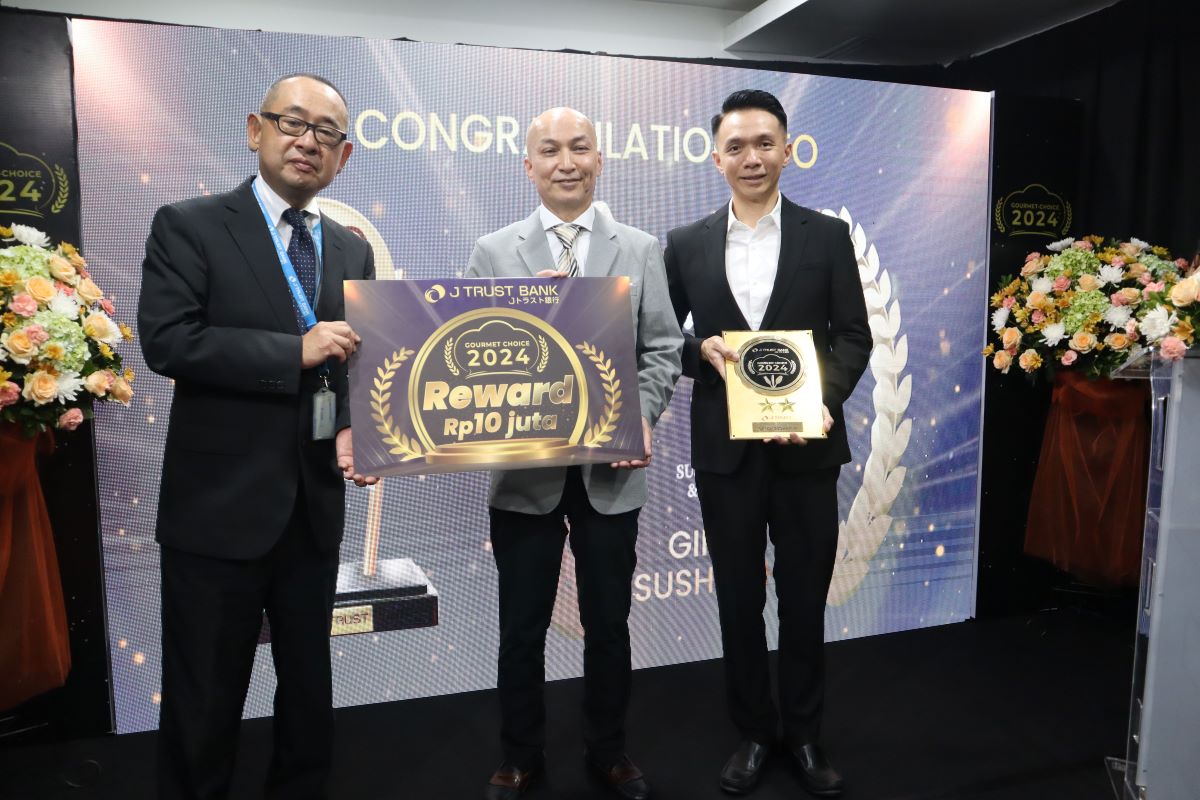 J Trust Bank menggelar J Trust Gourmet Choice 2024, penghargaan bagi restoran di Tanah Air yang terus menyediakan makanan kelas dunia.