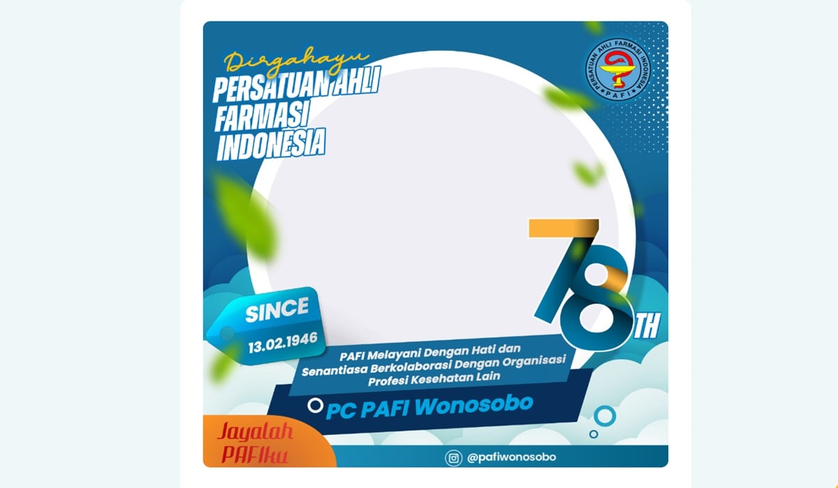 Salah satu twibbon untuk memperingati Hari Persatuan Ahli Farmasi Indonesia
