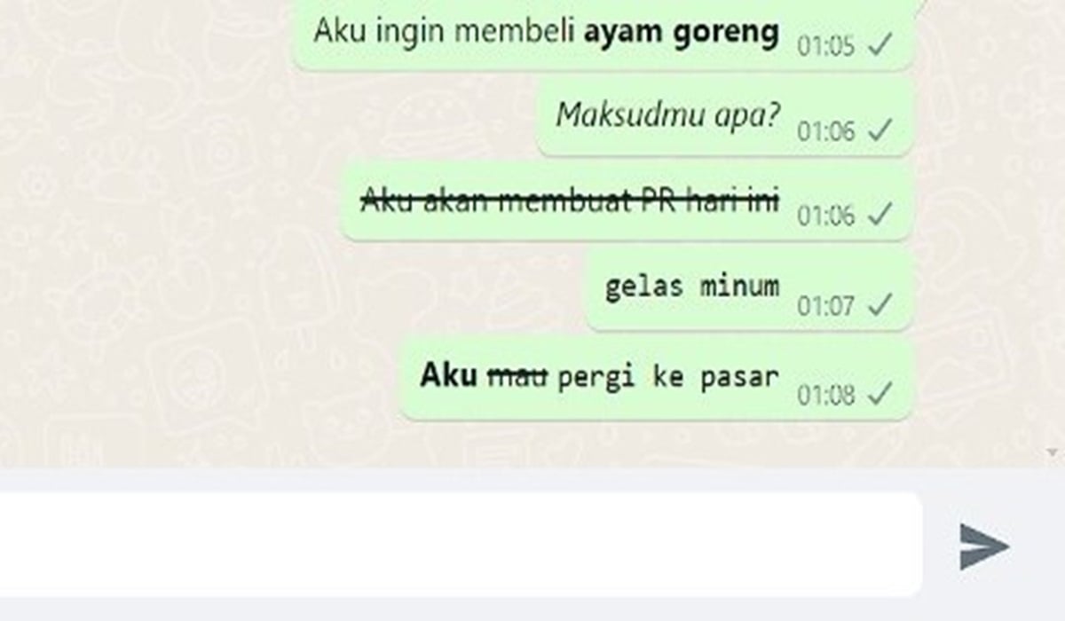 Ilustrasi cara membuat tulisan unik di whatsapp