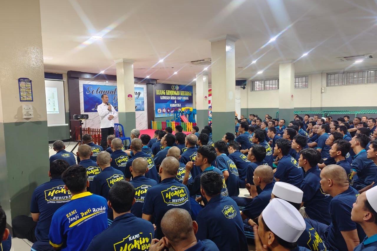 Suasana di dalam Lapas Salemba, Jakarta, Sabtu (10/2).