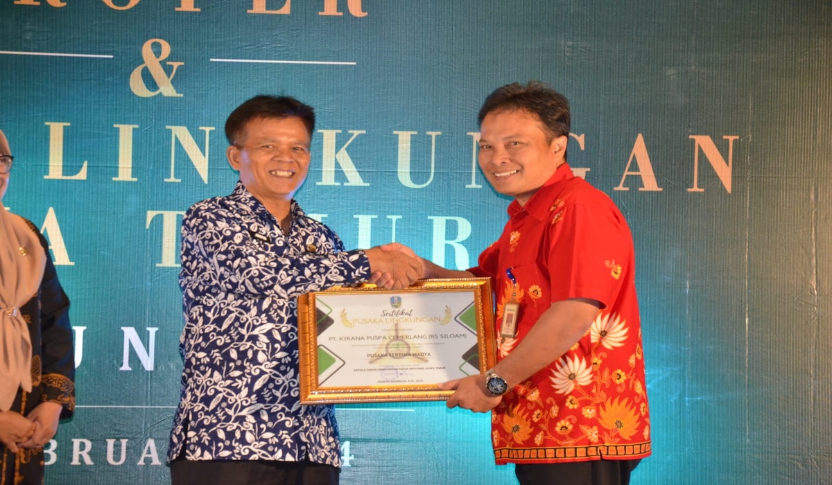 Penghargaan Pusaka Lingkungan Jatim untuk Siloam Hospitals Jember