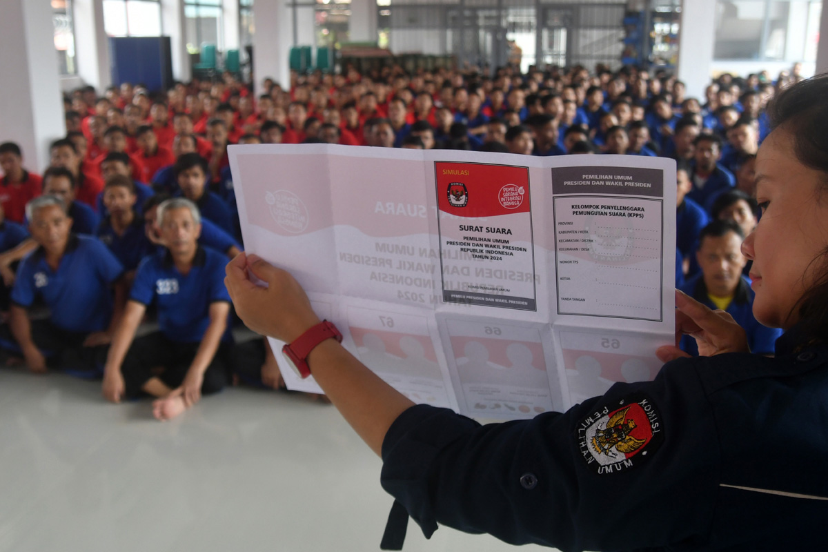 Sebanyak 100 tahanan di rutan Bareskrim Polri, Jakarta Selatan yang memiliki hak pilih pada Pemilu 2024 dipastikan akan mencoblos.