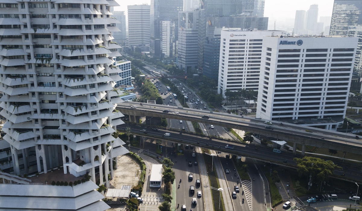 Suasana gedung perkantoran di Jakarta