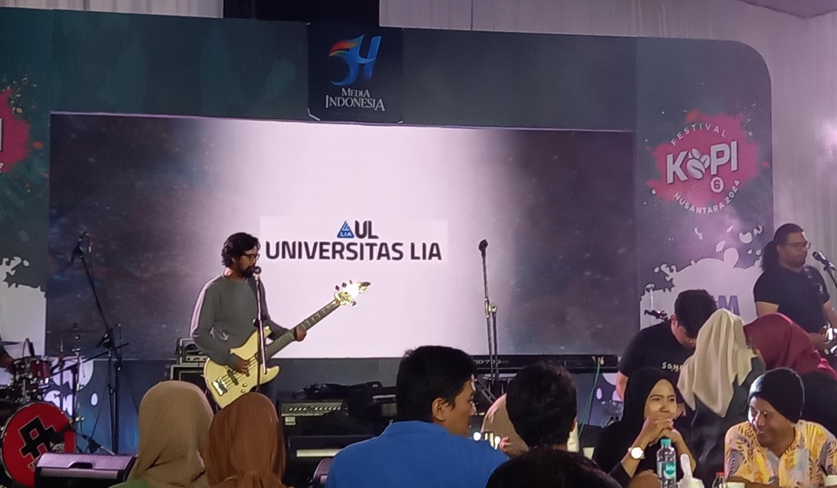 Manusia Aksara di Festival Kopi Nusantara, Sabtu, 3 Februari 2024.