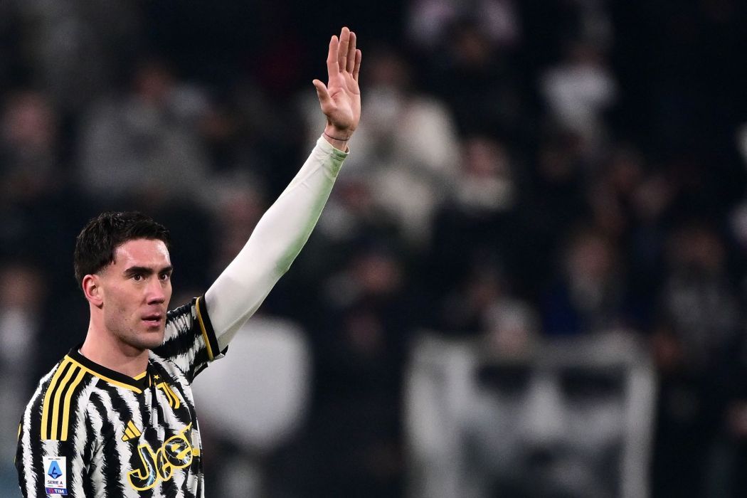 Pemain Juventus Dusan Vlahovic