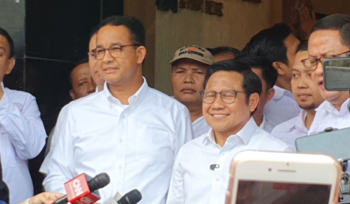 Pasangan capres dan cawapres nomor urut 1 Anies Baswedan dan Muhaimin Iskandar alias Cak Imin