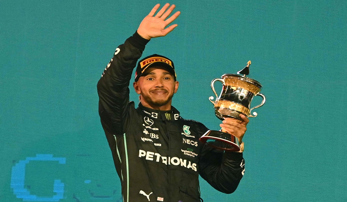 Pembalap Ferrari Lewis Hamilton