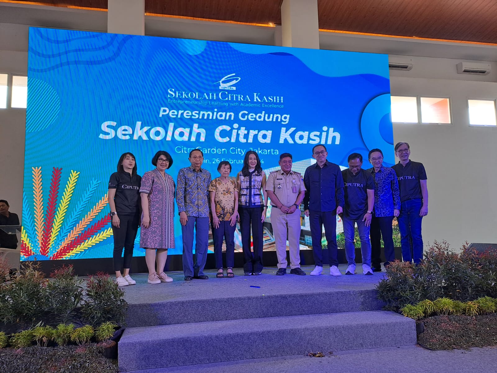 Peresmian gedung Sekolah Citra Kasih CitraGarden Jakarta (SCK CG) di Perumahan CitraGarden City 5, Jakarta Barat.