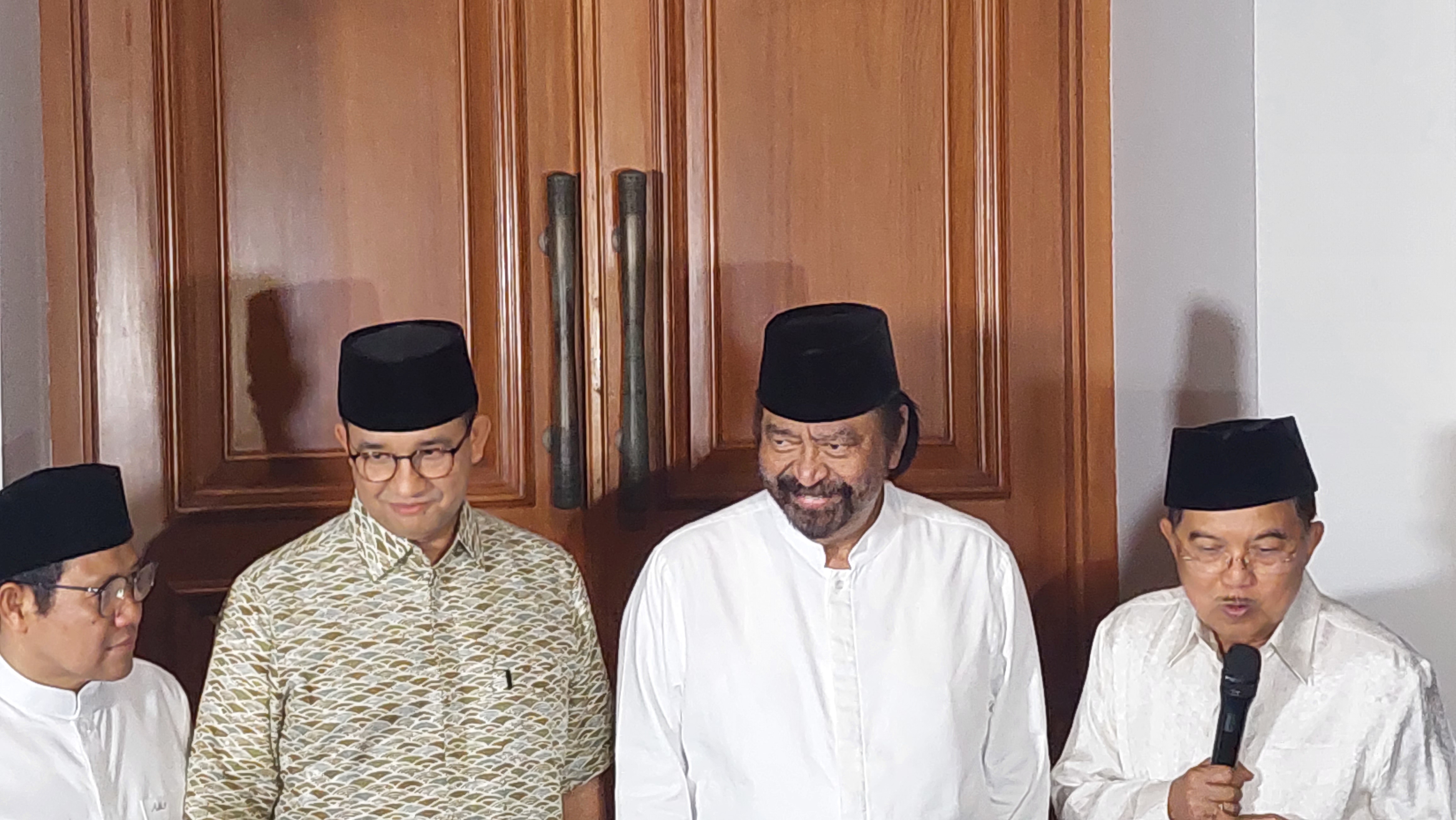 AMIN berdiskusi dengan Surya Paloh dan JK soal rencana gugat hasil Pemilu 2024