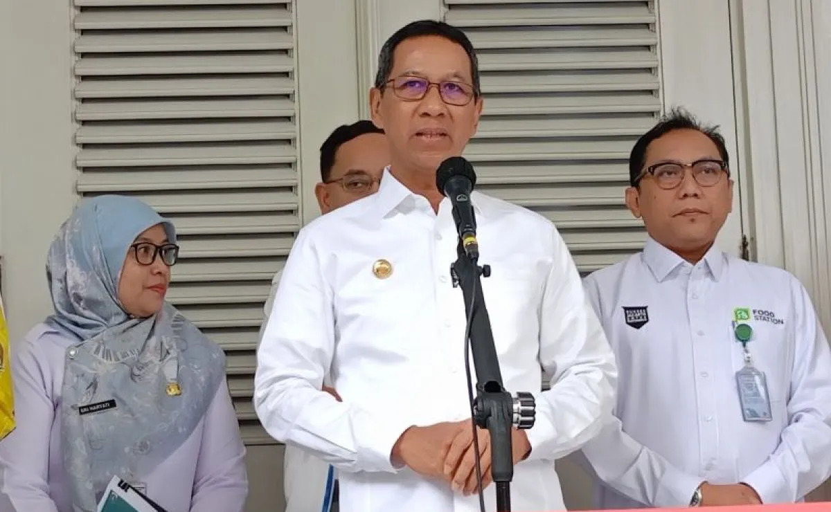 Penjabat (Pj) Gubernur DKI Jakarta Heru Budi Hartono di Balai Kota DKI, Jakarta Pusat, kemarin.