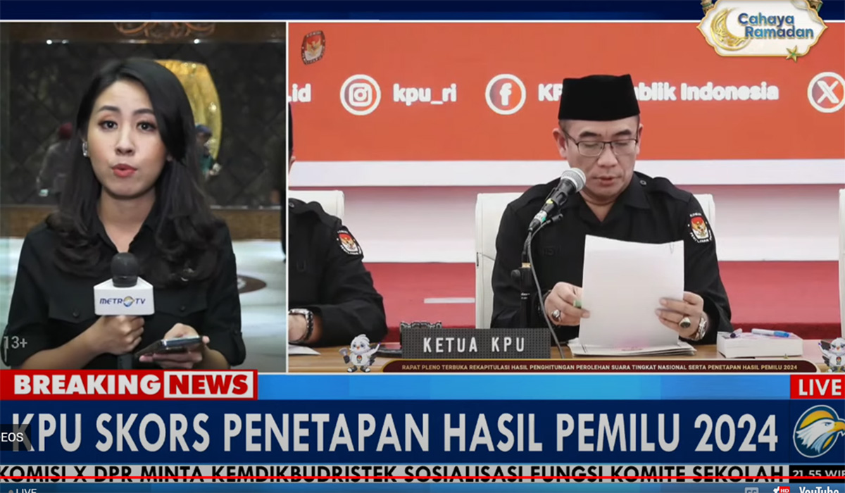KPU skors penetapan hasil Pemilu 2024.