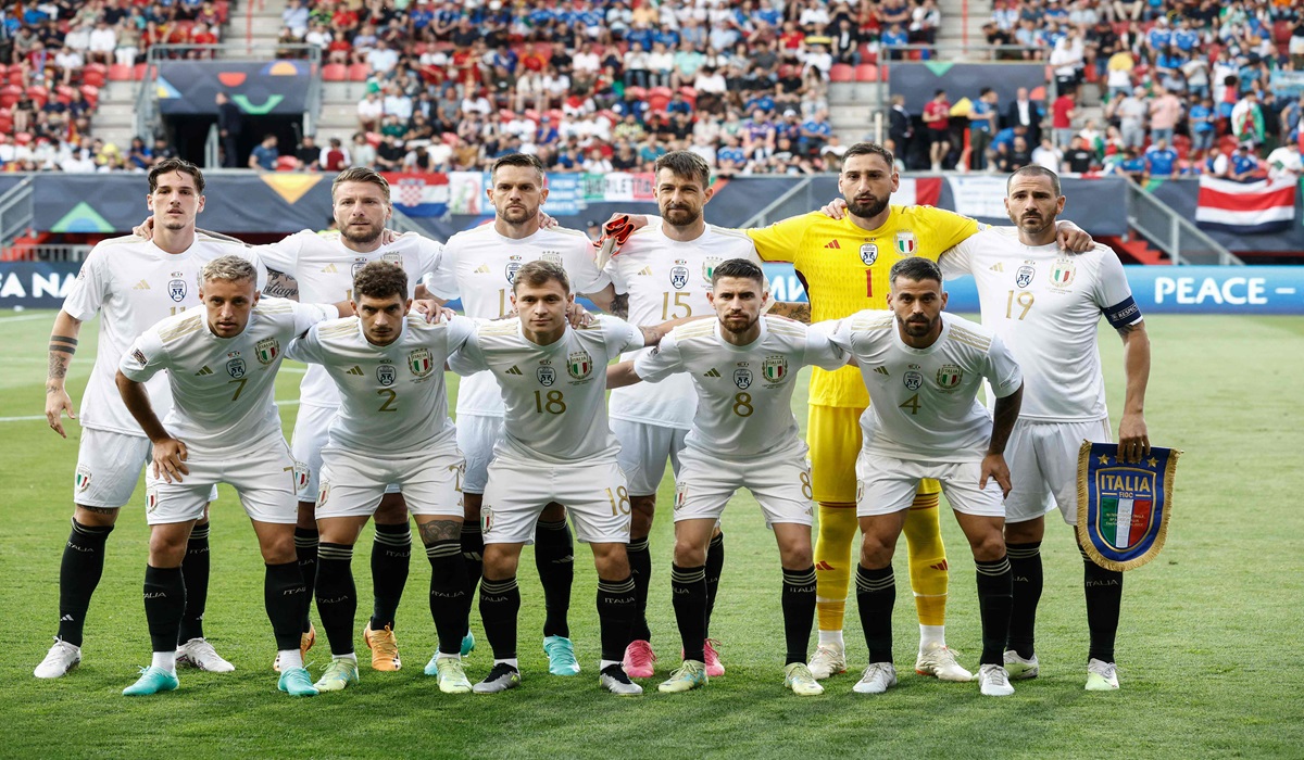 Timnas Italia yang tampil di semifinal Liga Negara UEFA.