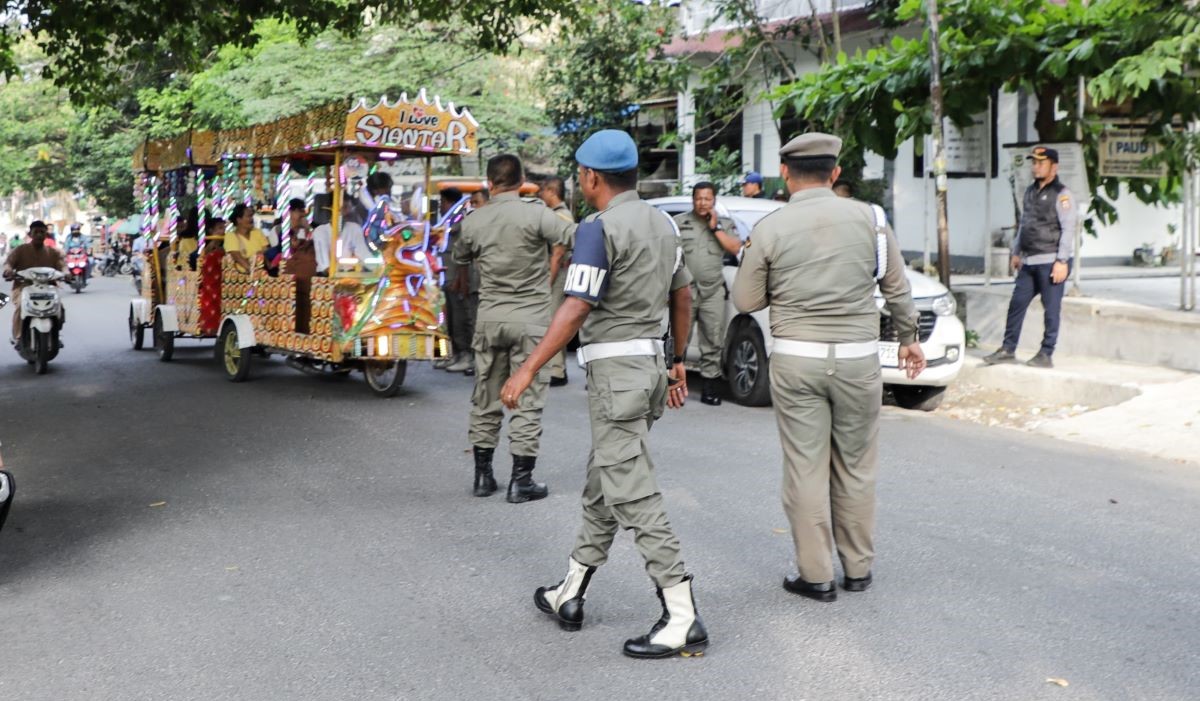 Satpol PP Kota Pematangsiantar tindak odong-odong yang meresahkan masyarakat