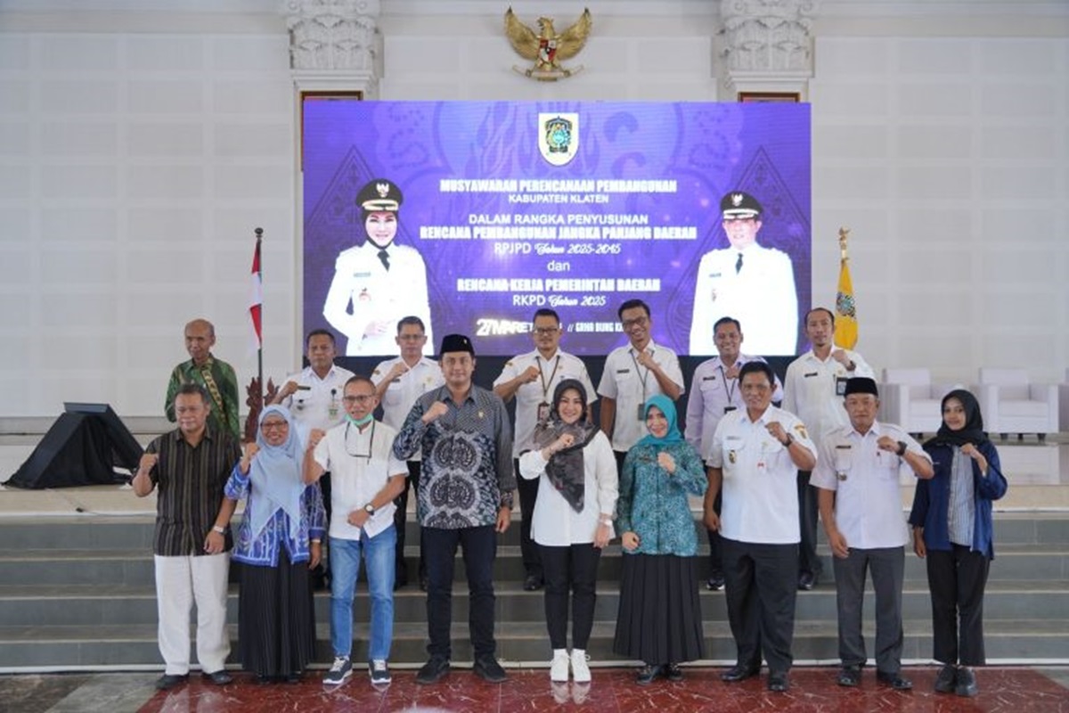 Pemerintah Kabupaten Klaten, Jawa Tengah, menggelar Musrenbang untuk merumuskan RPJPD 2025-2045 dan RKPD 2025. 