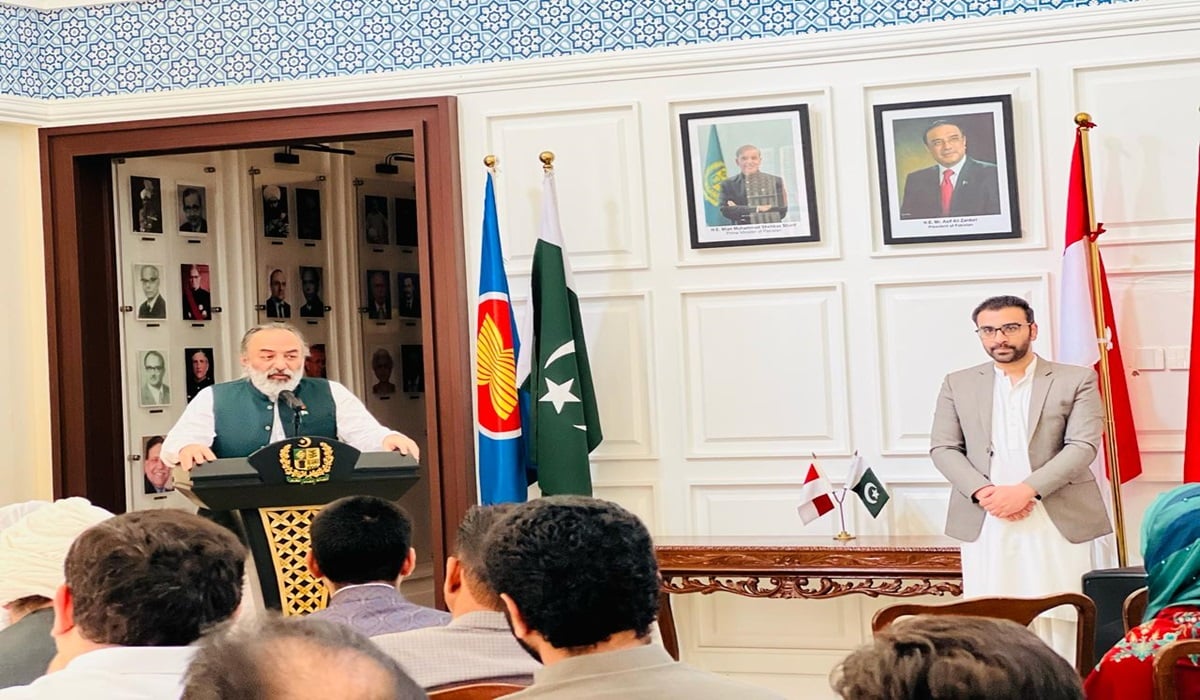 Perayaan Hari Nasional Pakistan ke-84 di Kedubes Pakistan di Jakarta, Indonesia.