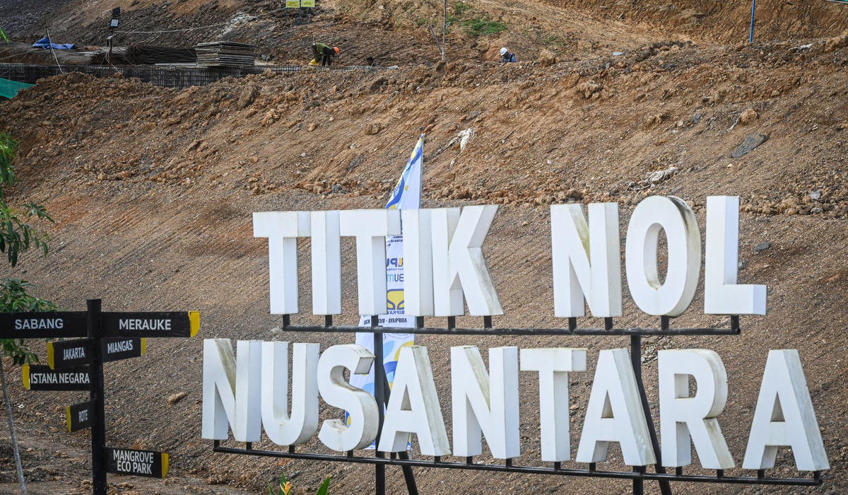 Pembangunan di Kawasan Inti Pusat Pemerintahan (KIPP) Ibu Kota Nusantara (IKN).