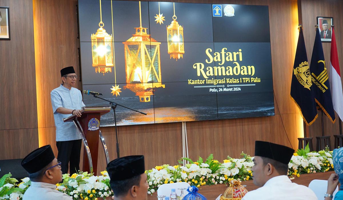 Safari Ramadan di kantor Imigrasi kelas I TPI Palu, Minggu (24/3).