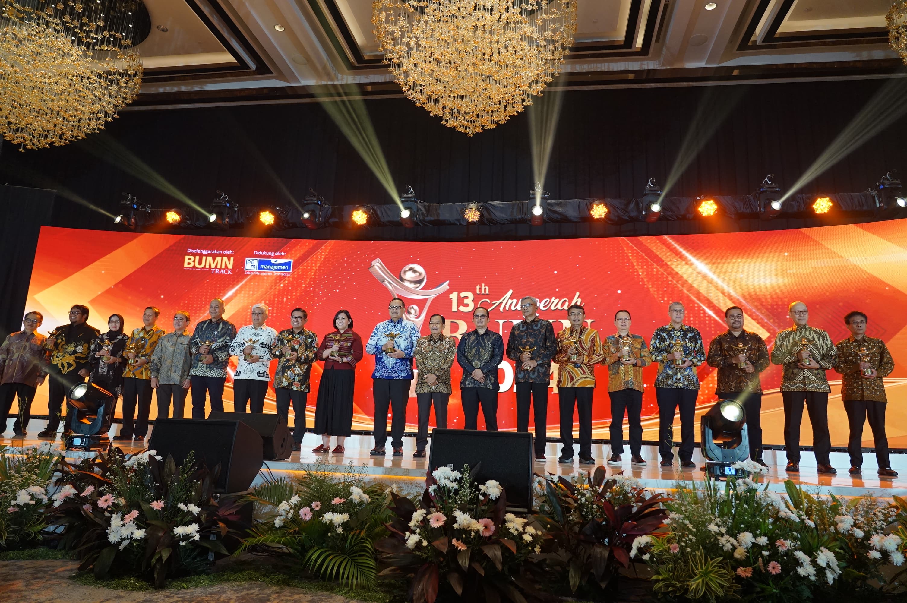 Para pemenang ajang Anugerah BUMN 2024 di Jakarta.