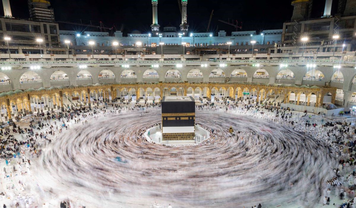 Jamaah calon haji melakukan tawaf di Masjidil Haram, Mekkah, Arab Saudi, Antara Jamaah calon haji melakukan tawaf di Masjidil Haram, Mekkah,