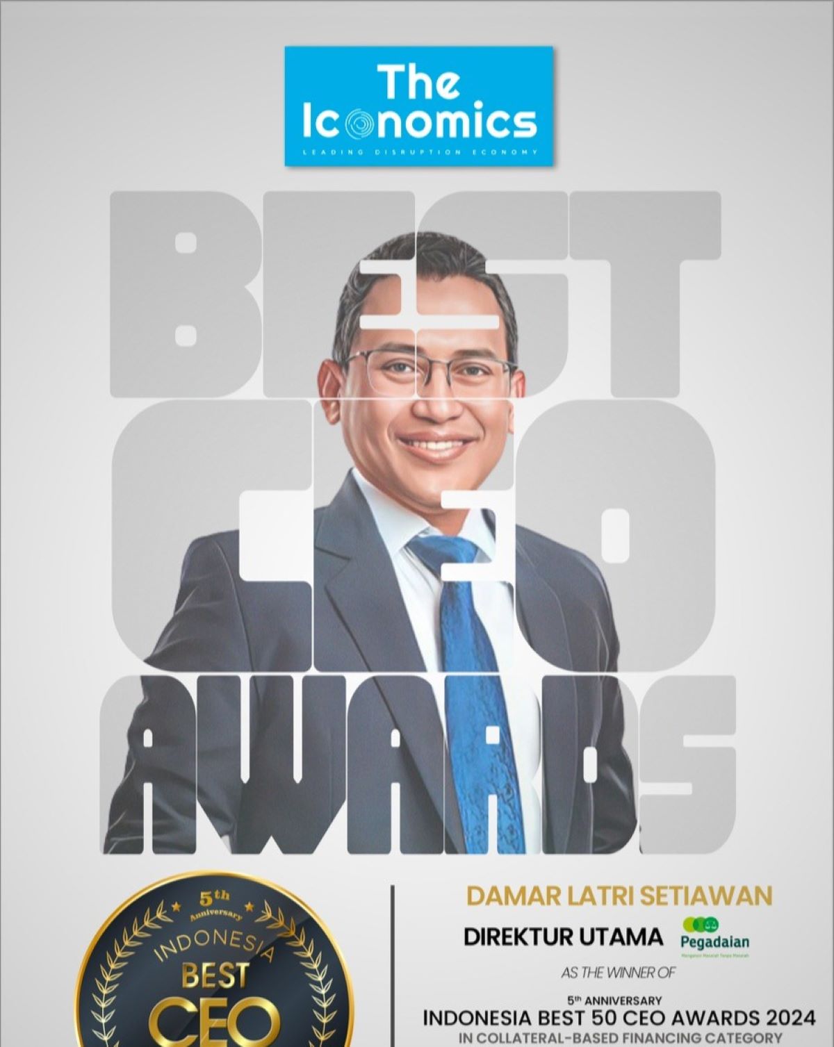 Direktur Utama Pegadaian Raih Penghargaan Best 50 CEO 2024