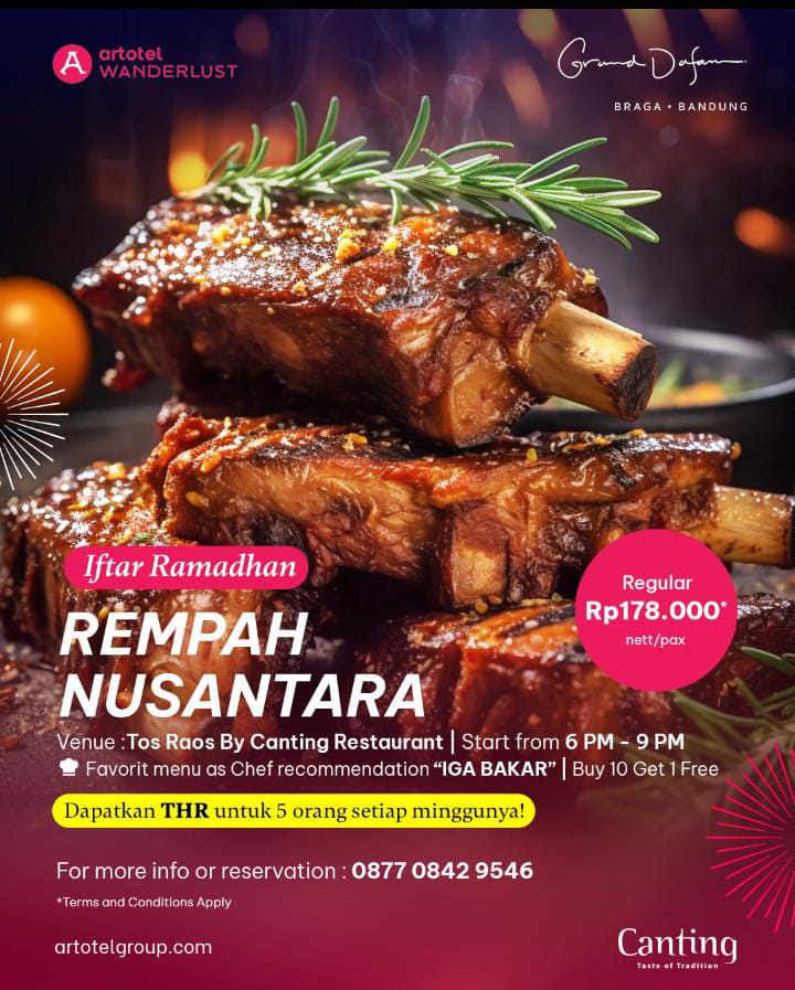 Sajian kuliner Nusantara kaya rempah di Grand Dafam Braga Bandung