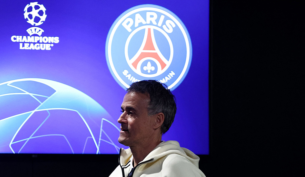 Pelatih PSG Luis Enrique.