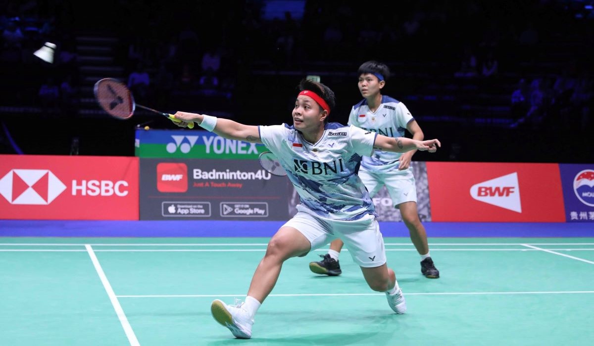 Pebulu tangkis ganda putri Indonesia Apriyani Rahayu Siti Fadia Silva Ramadhanti 