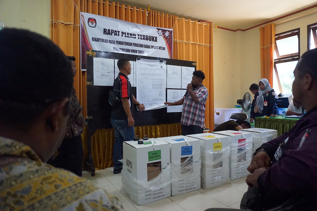 Kepolisian mengklaim Pemilu di Kabupaten Biak Numfor, Papua, berlangsung aman.