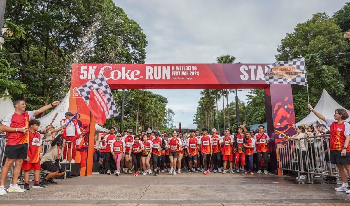 Lomba lari maraton 5K dan Wellbeing Festival di Kawasan Gelora Bung Karno, Jakarta, belum lama ini. 