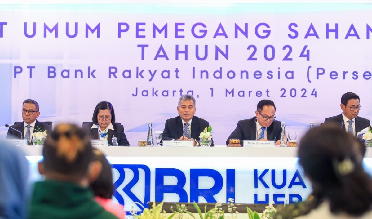 RUPST BRI menggelar Rapat Umum Pemegang Saham Tahunan (RUPST) 2024 di Jakarta, Jumat (1/3).bri